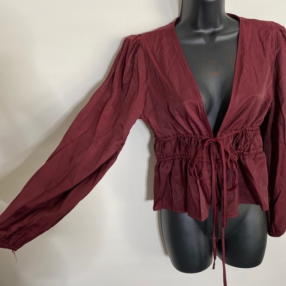 Burgundy Fashion Top - Picture 3 of 5